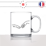 tasse-mug-en-verre-glass-chien-amour-main-michel angelo-humour-mignon-animal-chiot-noir-fun-café-thé-idée-cadeau-original-personnalisé2-min