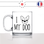 tasse-mug-en-verre-glass-i-love-my-dog-tete-pug-chien-amour-mignon-animal-chiot-noir-fun-café-thé-idée-cadeau-original-personnalisé-min