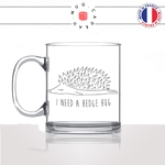 tasse-mug-en-verre-transparent-hérisson-edge-hug-calin-pics-drole-mignon-animal-noir-fun-café-thé-idée-cadeau-original-personnalisé-min
