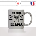 mug-tasse-silver-argenté-argent-lama-no-prob-llama-problem-drole-mignon-animal-noir-fun-café-thé-idée-cadeau-original-personnalisé2-min