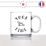 tasse-mug-en-verre-transparent-lapin-pose-yoga-time-sport-pilate-meditation-mignon-animal-noir-fun-café-thé-idée-cadeau-original-personnalisé2-min