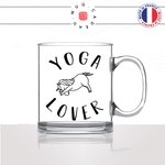 tasse-mug-en-verre-transparent-licorne-pose-yoga-lover-sport-pilate-meditation-mignon-animal-noir-fun-café-thé-idée-cadeau-original-personnalisé2-min