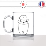 mug-tasse-en-verre-transparent-glass-ours-love-yourself-dessin-drole-mignon-animal-noir-fun-café-thé-idée-cadeau-original-personnalisé-min