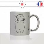 mug-tasse-silver-argenté-argent-ours-love-yourself-dessin-drole-mignon-animal-noir-fun-café-thé-idée-cadeau-original-personnalisé2-min