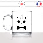 tasse-mug-en-verre-transparent-glass-ours-panda-licorne-pandicorn-dessin-drole-mignon-animal-noir-fun-café-thé-idée-cadeau-original-personnalisé-min