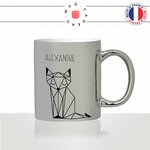 mug-tasse-silver-argenté-argent-renard-origami-prénom-personnalisable-dessin-mignon-animal-noir-fun-café-thé-idée-cadeau-original-personnalisé2-min