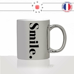 mug-tasse-silver-argenté-smile-sourire-calligraphie-lettrine-mot-anglais-collegue-décoration-amie-idée-cadeau-original-personnalisé-café-thé2-min