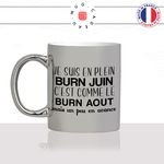 mug-tasse-argent-argenté-silver-burnout-burn-juin-aout-été-travail-collegue-amie-bureau-vacance-influenceur-humour-idée-cadeau-fun-cool-café-thé