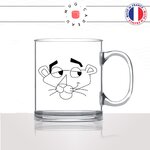 mug-tasse-en-verre-transparent-glass-panthere-rose-tete-visage-animal-dessin-animé-mignon-enfant-humour-idée-cadeau-fun-cool-café-thé2