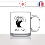 mug-tasse-en-verre-transparent-glass-popeye-epinards-musculation-fort-garcon-dessin-animé-mignon-enfant-humour-idée-cadeau-fun-cool-café-thé2
