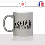 mug-tasse-argent-argenté-silver-born-to-be-flic-evolution-humaine-singe-primate-metier-policier-police-humour-idée-cadeau-fun-cool-café-thé-min