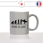 mug-tasse-argent-argenté-silver-born-to-surf-evolution-humaine-singe-sport-vague-mer-glisse-surfeur-humour-idée-cadeau-fun-cool-café-thé2