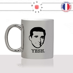 mug-tasse-argent-argenté-silver-série-the-office-yesh-visage-drole-humour-collegue-michael-scott-idée-cadeau-fun-cool-café-thé