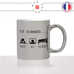 mug-tasse-argent-argenté-silver-geek-in-summer-eat-pc-sleep-été-jeux-video-gamer-gaming-drole-original-idée-cadeau-fun-cool-café-thé2