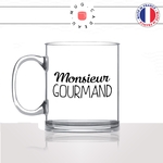 mug-tasse-en-verre-transparent-glass-homme-monsieur-gourmand-regime-chocolat-saucisson-humour-collegue-idée-cadeau-fun-cool-café-thé