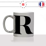 mug-tasse-argent-argenté-silver-initiale-R-Renée-regine-rose-reine-majuscule-prenom-lettre-collegue-original-idée-cadeau-fun-cool-café-thé