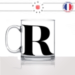 mug-tasse-en-verre-transparent-glass-initiale-R-Renée-regine-rose-roxane-majuscule-prenom-lettre-collegue-original-idée-cadeau-fun-cool-café-thé
