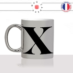 mug-tasse-argent-argenté-silver-initiale-X-xavier-xena-homme-femme-prenom-lettre-collegue-original-idée-cadeau-fun-cool-café-thé