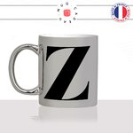 mug-tasse-argent-argenté-silver-initiale-Z-zemmour-zoé-zazie-homme-femme-prenom-lettre-collegue-original-idée-cadeau-fun-cool-café-thé