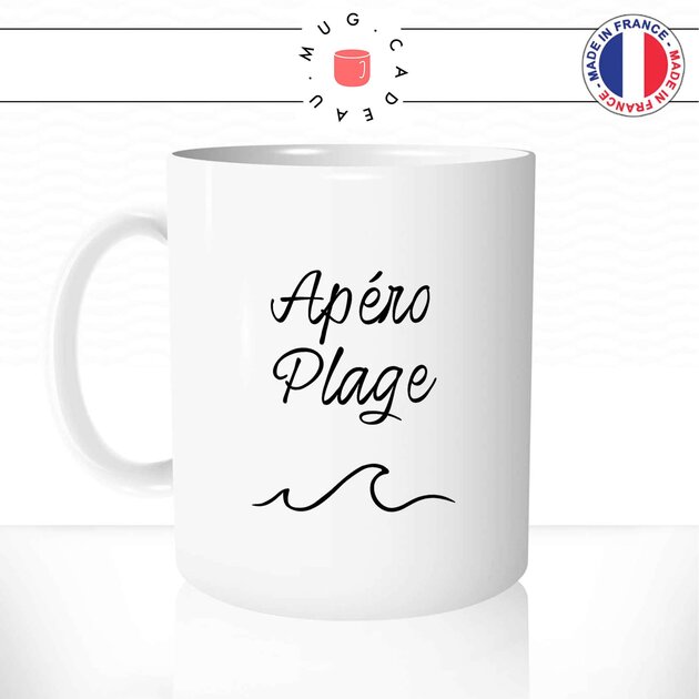mug-tasse-blanc-unique-apéro-plage-vacances-copains-soleil-homme-femme-mer-humour-fun-cool-idée-cadeau-original-personnalisé