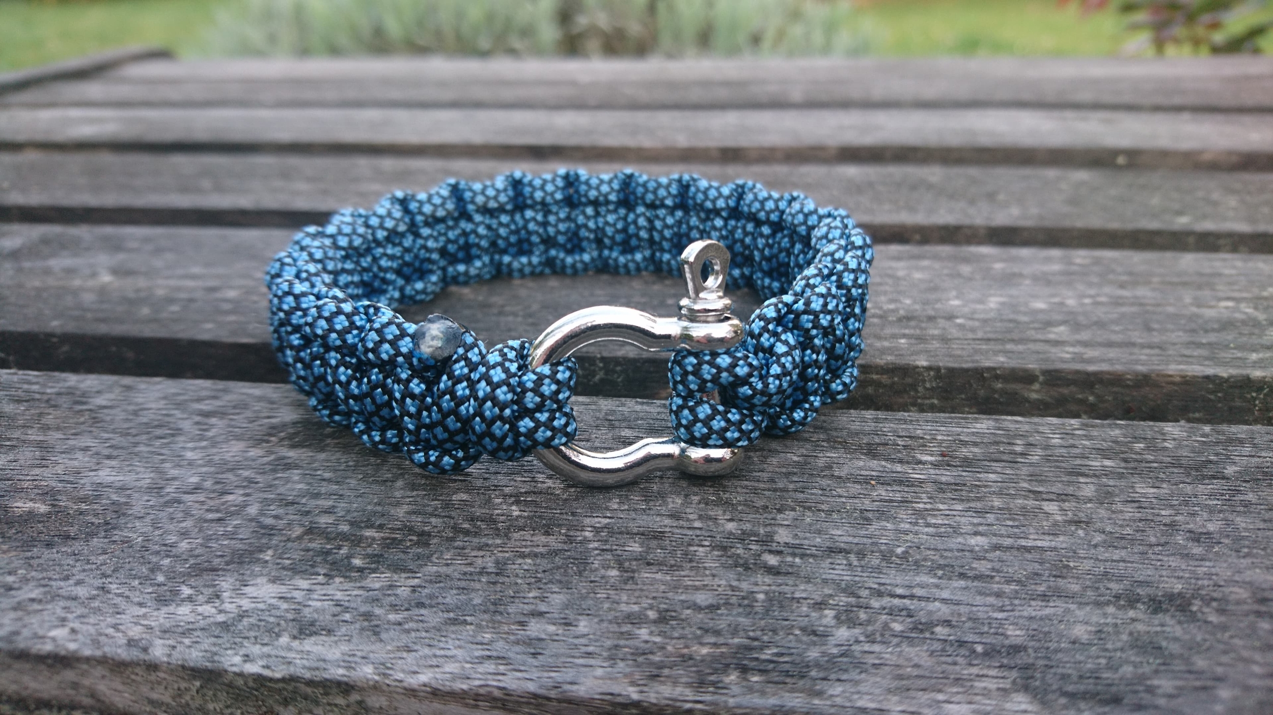 bracelet homme inox bleu noir