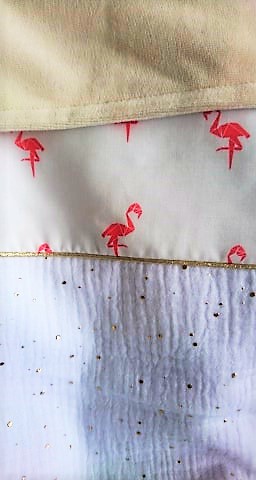 couverture minky double gaze coton flamant rose bio naturel (3)