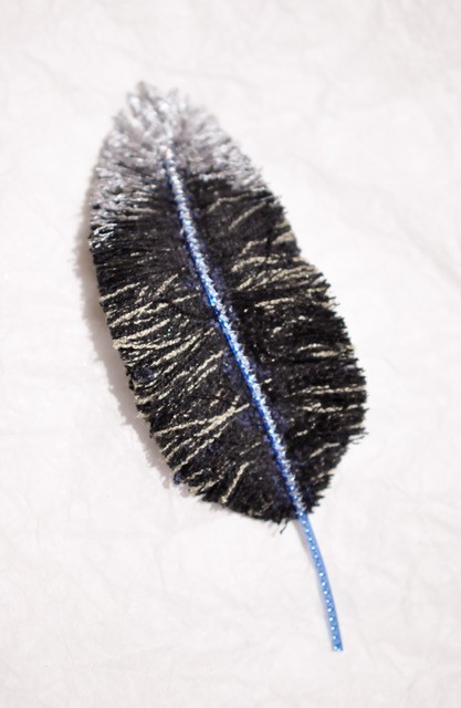 plume noir argent