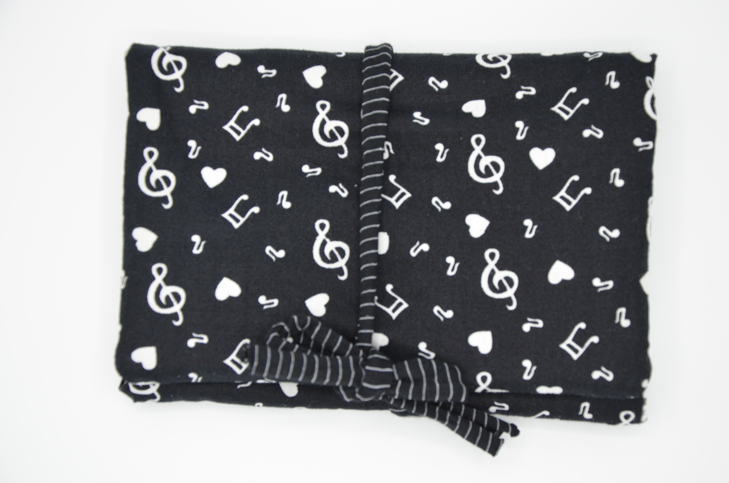 trousse a bijoux enroulable noir musique clef de sol (3)