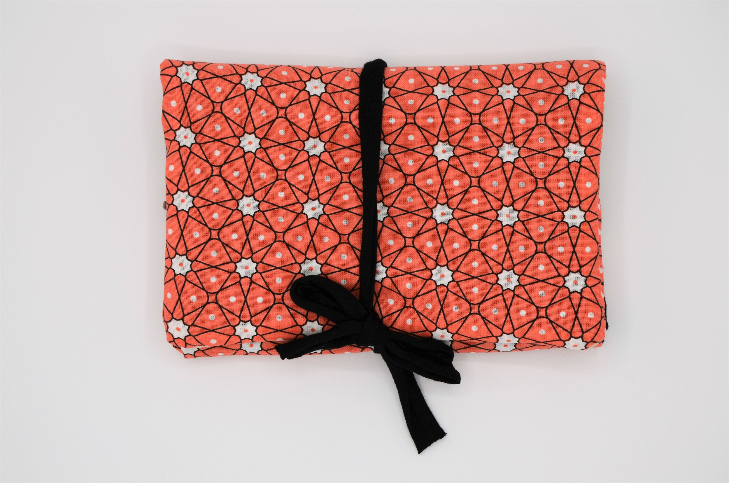 trousse a bijoux enroulable corail noir