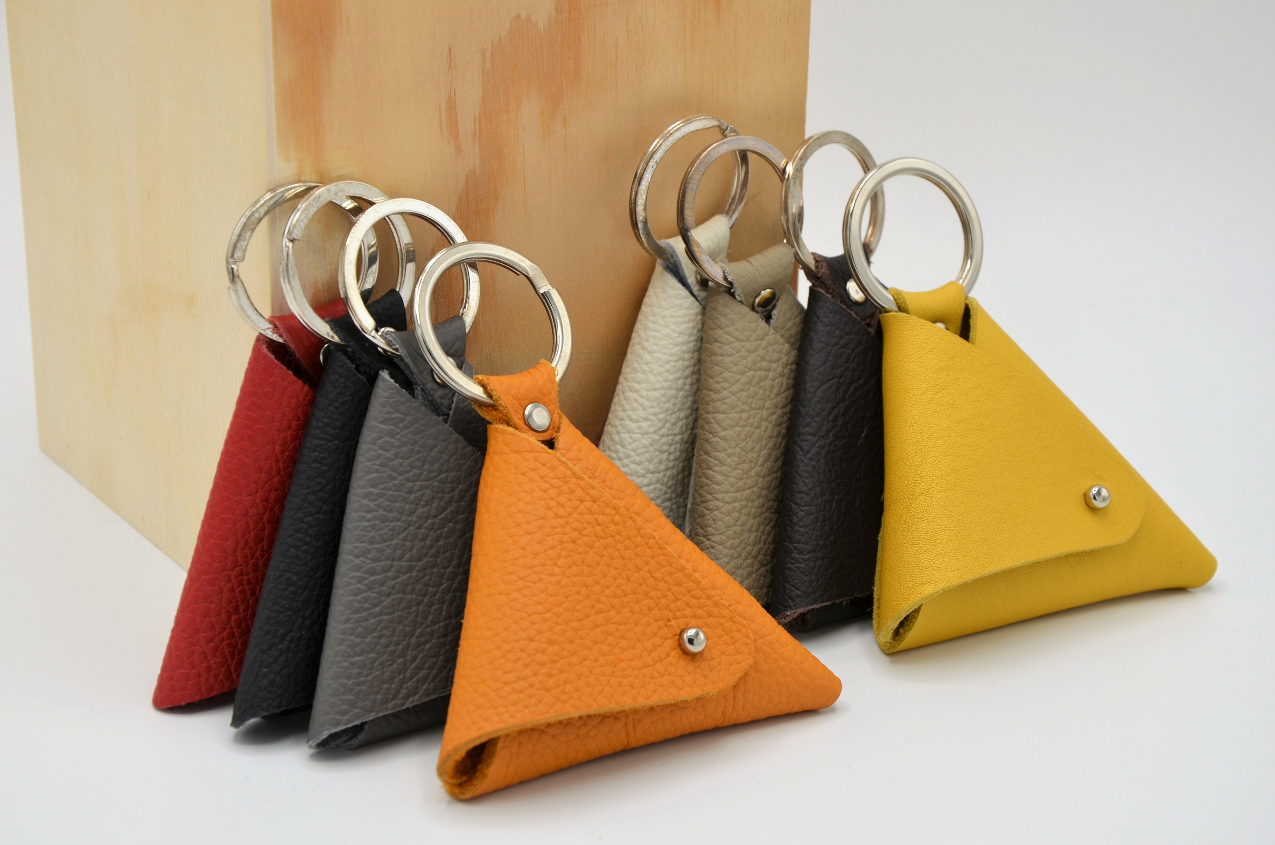 Porte-clefs en cuir - coloris au choix