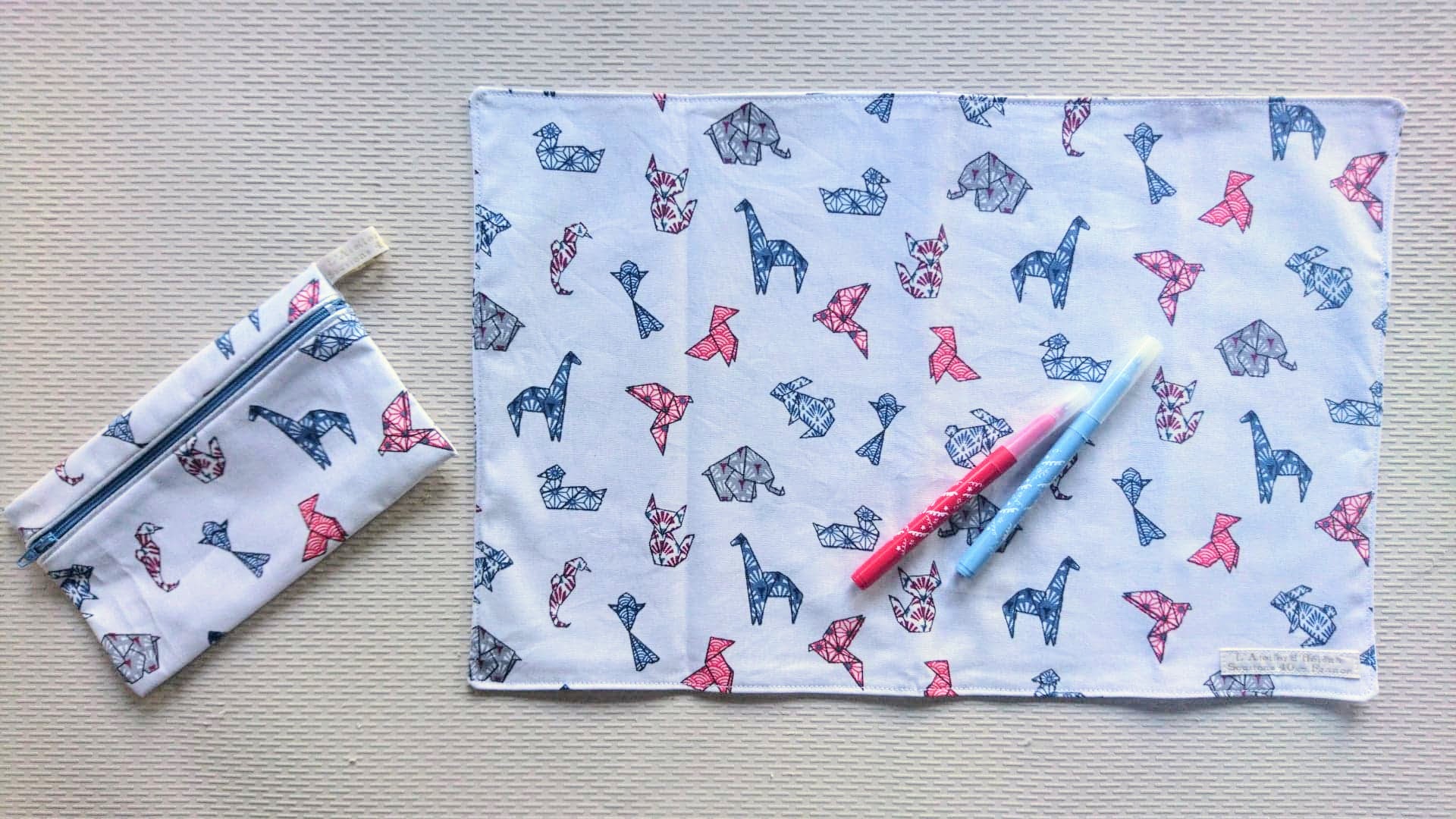 set coloriage lavable origami animaux et fusées coton (3)