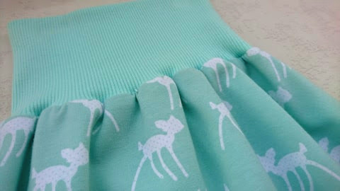sarouel jersey artisanal france vert deau bambi biches faon 12-18mois (2)
