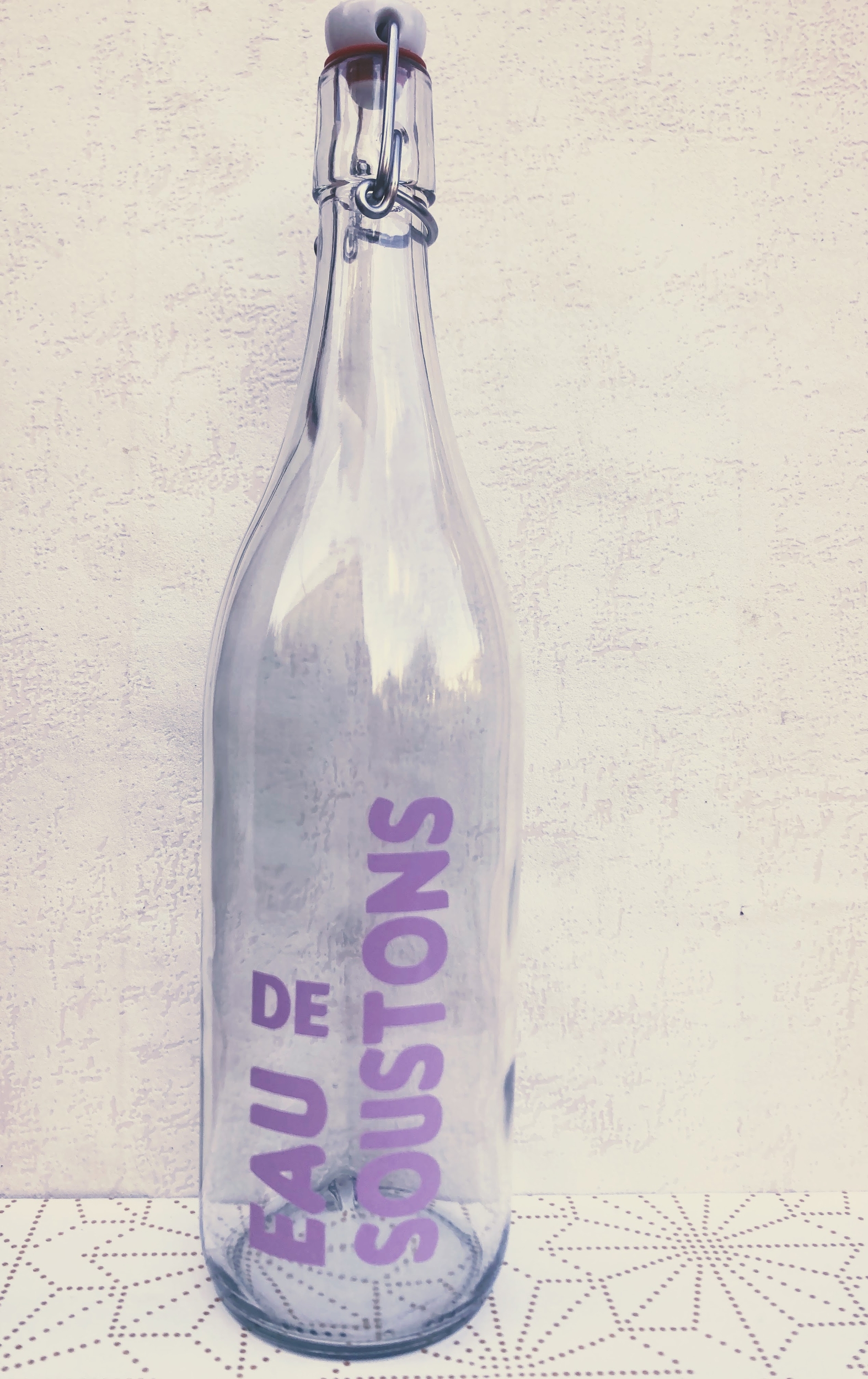 bouteille verre bouchon avec inscription eau de soustons  parme (2)