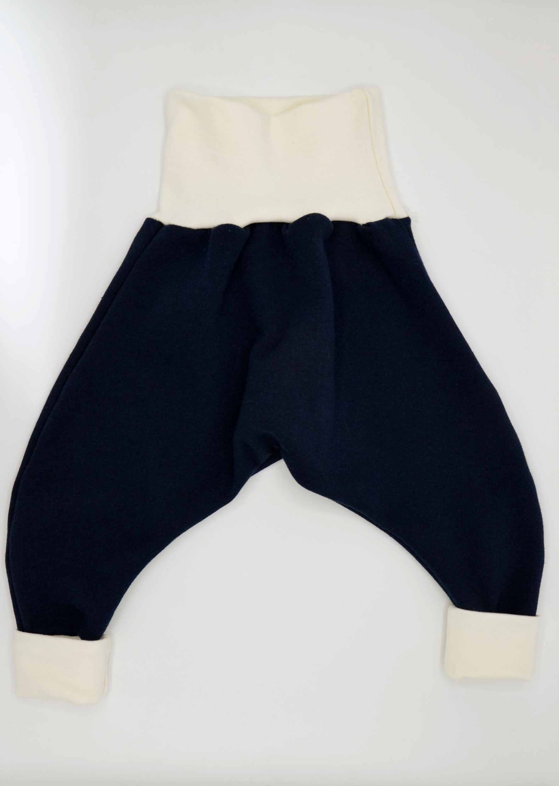 Pantalon sarouel évolutif molletonné - 3/6mois - Bleu marine