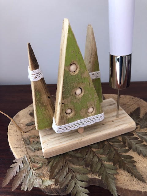 deco sapin bois flotté bougeoir artisanal3