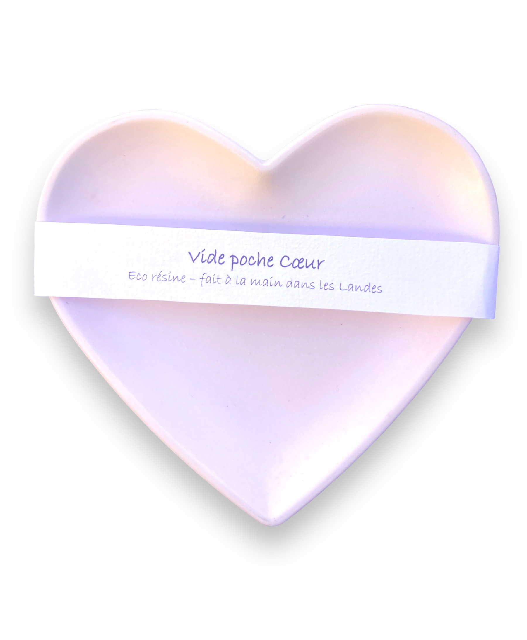 vide poche coeur jesmonite beige rosé