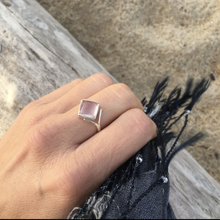 Bague Argent 925 & Quartz rose