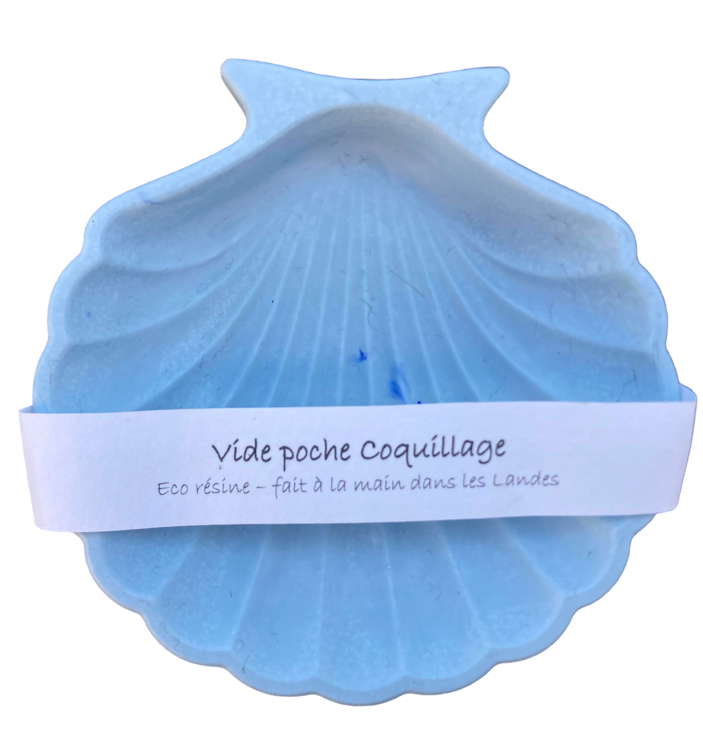 coquille vide poche bleu artisanal landes