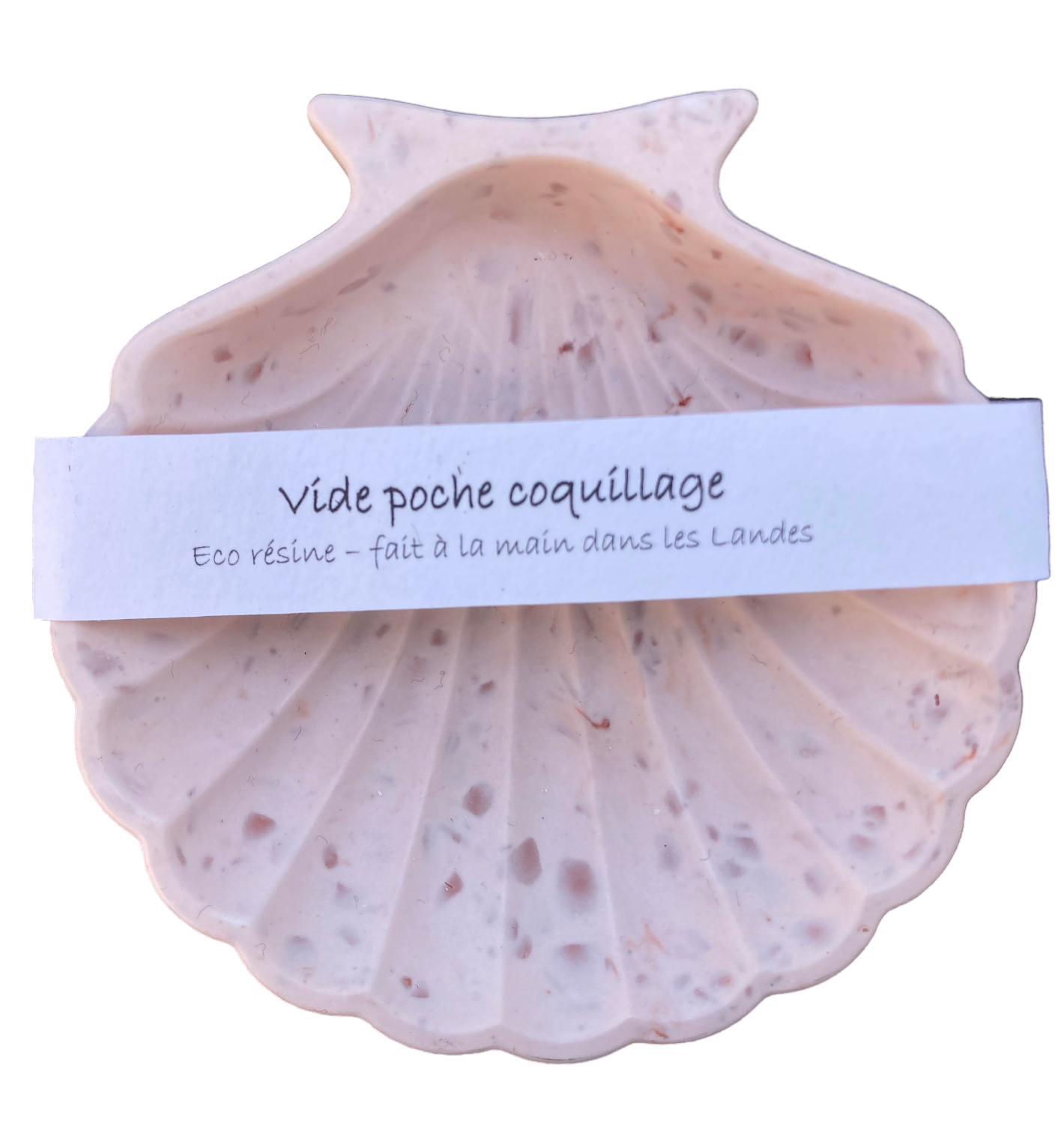 coquille vide poche chiné rosé pastel artisanal landes