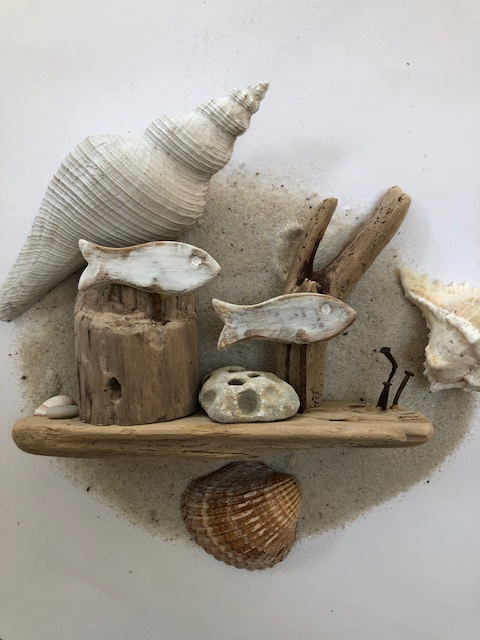 deco bois flotté poissons fonds marins