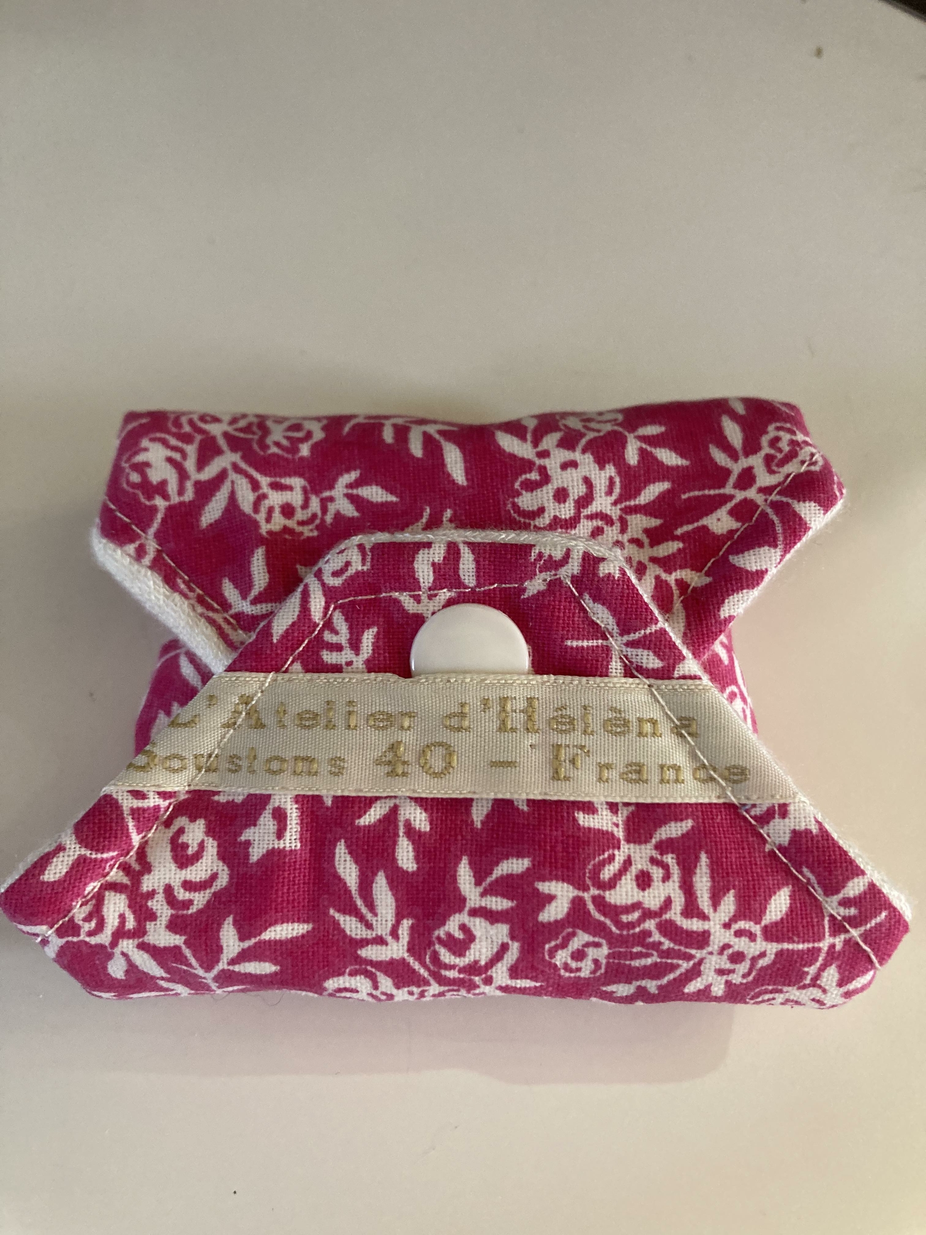 serviette hygiénique bambou coton lavable rose