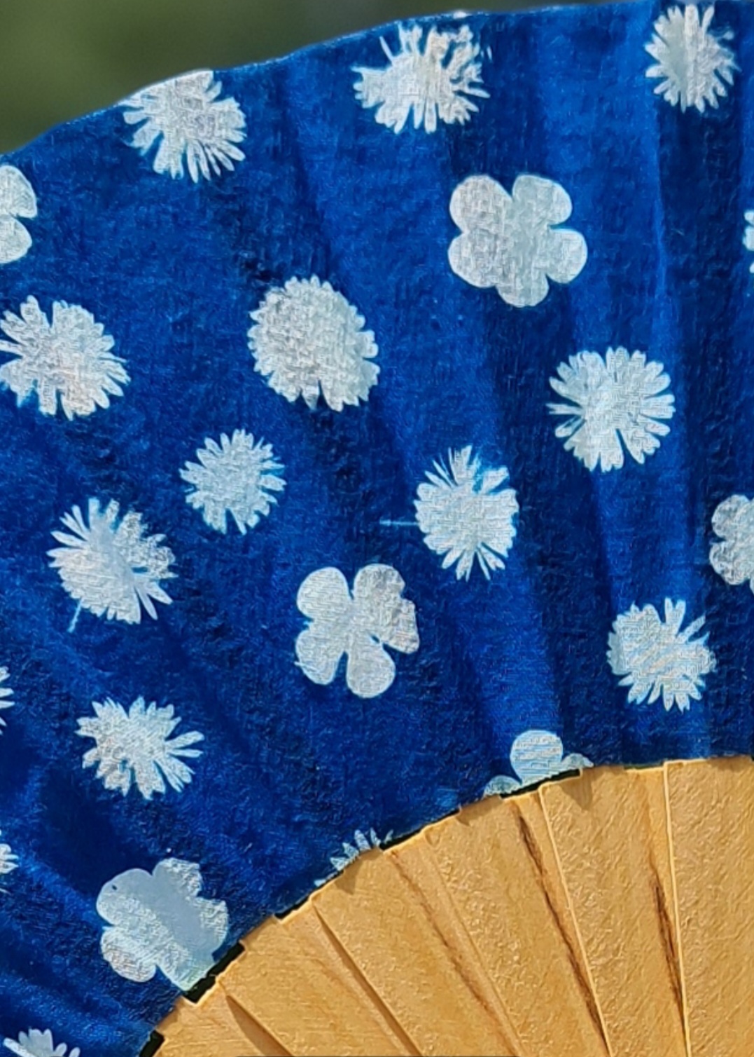 eventaill cyanotype artisanal detail paquerette bouton dor