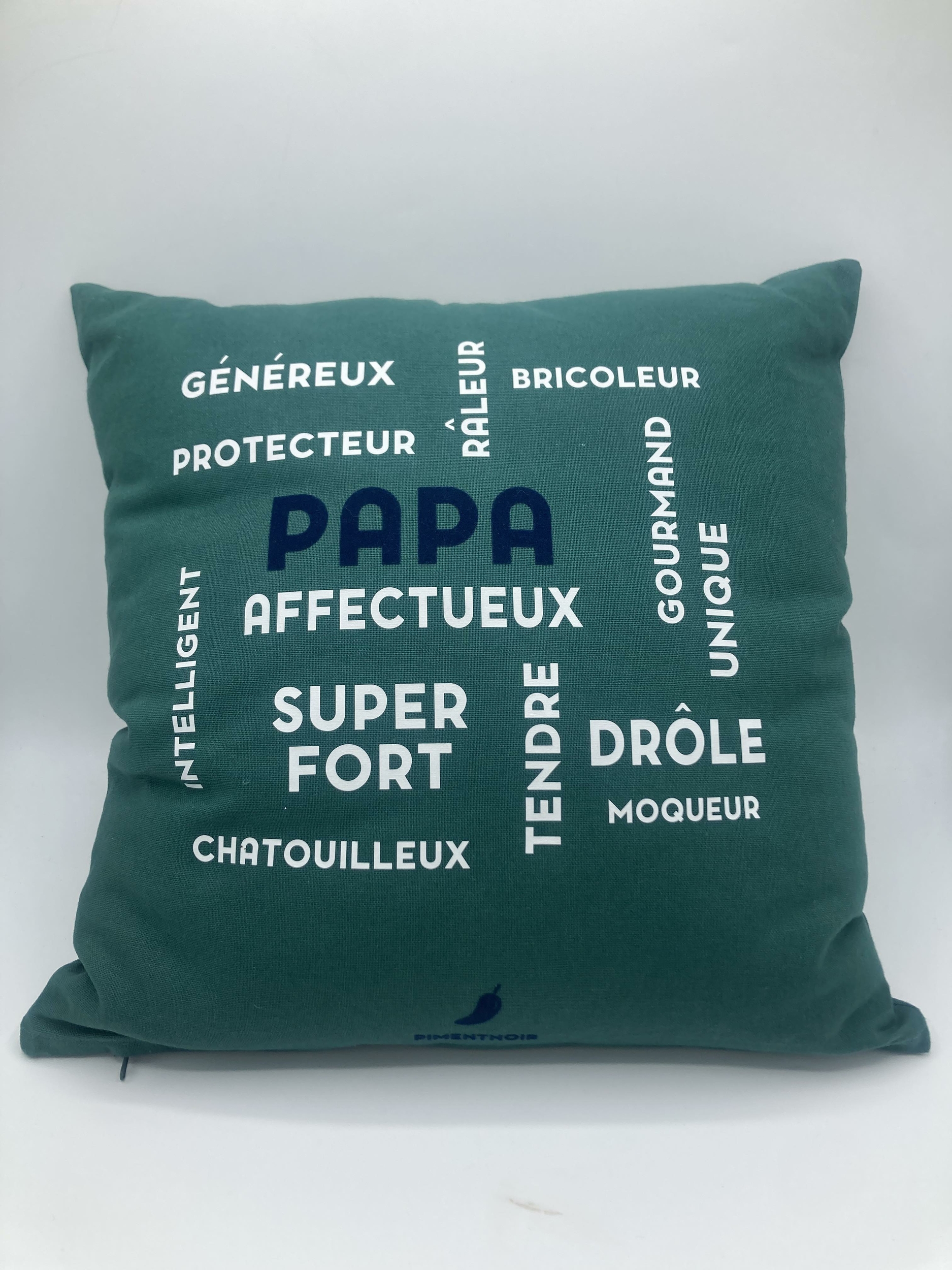 coussin personnalisé papa adjectifs