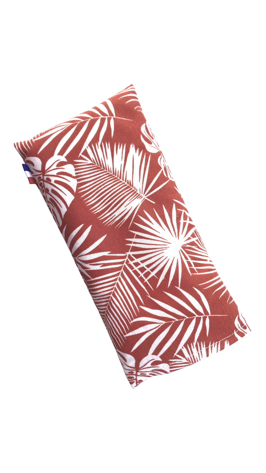 coussin yeux relaxant eye pillow yoga palmes orange dehoussable(1)