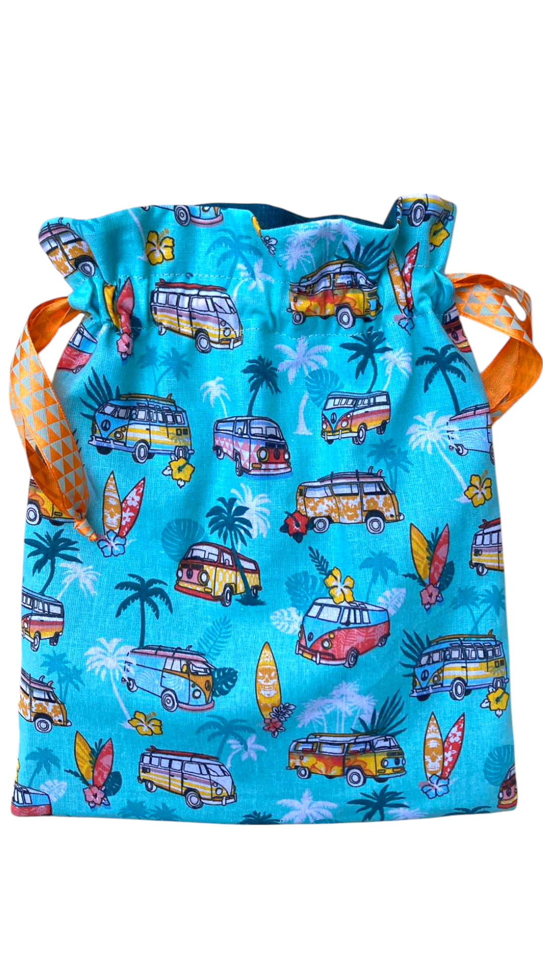 sac maillot interieur lin enduit van surf turquoise