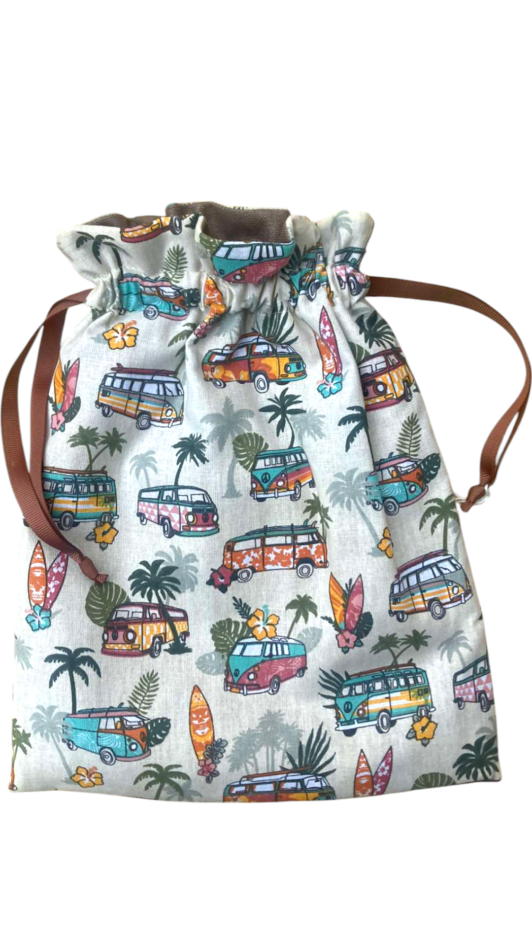 sac maillot interieur lin enduit van beige surf