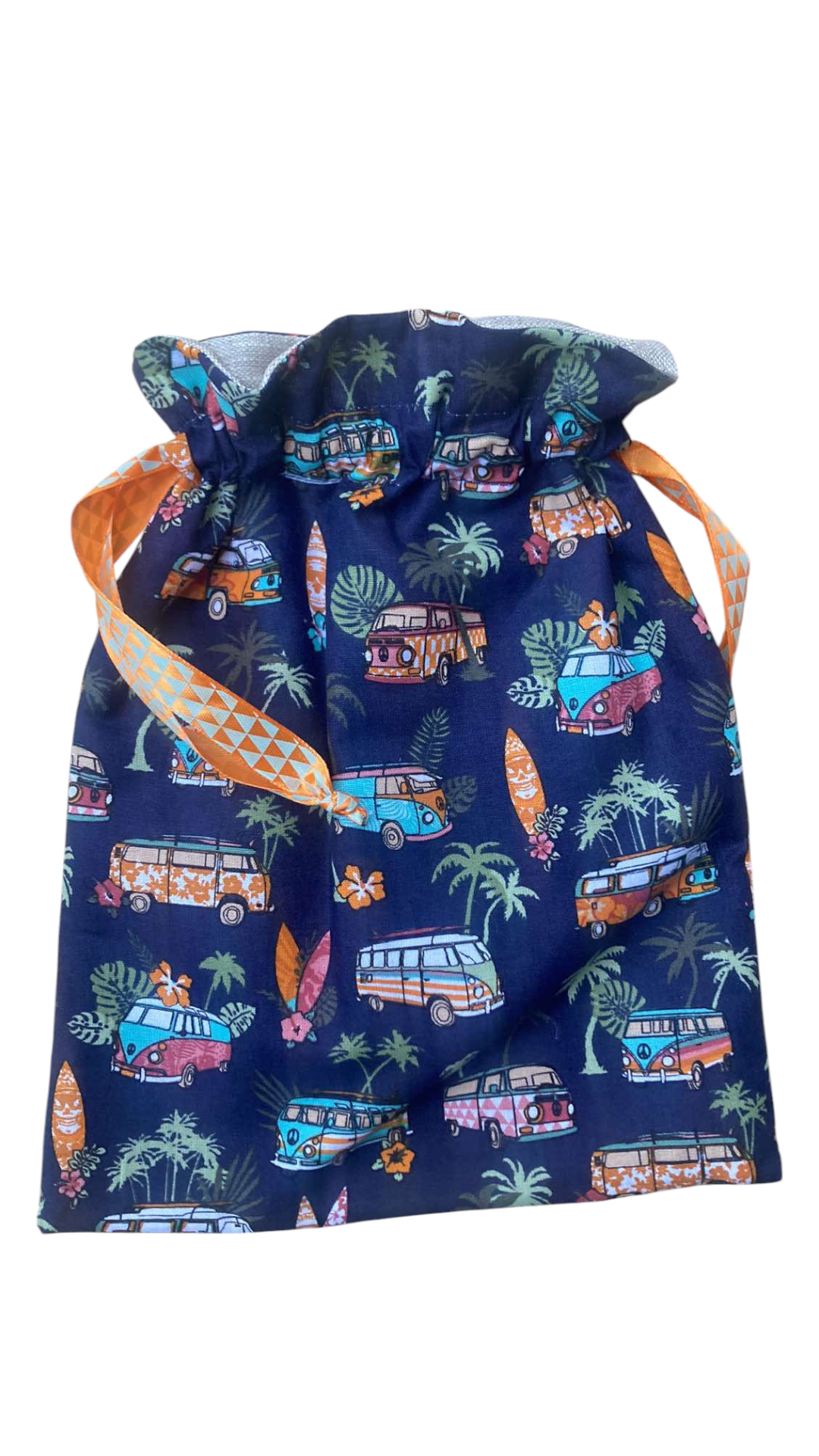 sac maillot interieur lin enduit van bleu marine surf