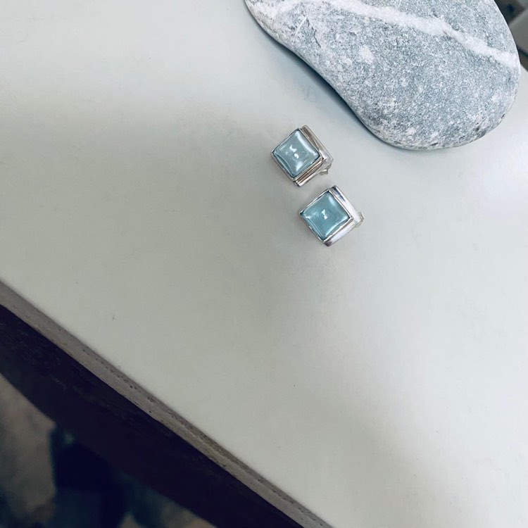 boucles oreilles topaze bleue argent artisanal creatrice (2)