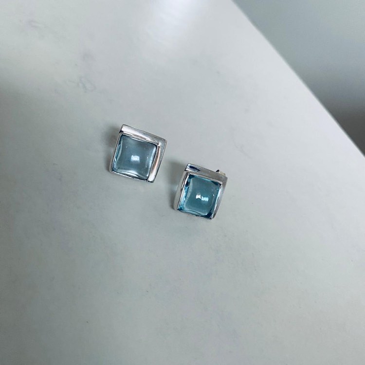 boucles oreilles topaze bleue argent artisanal creatrice (3)