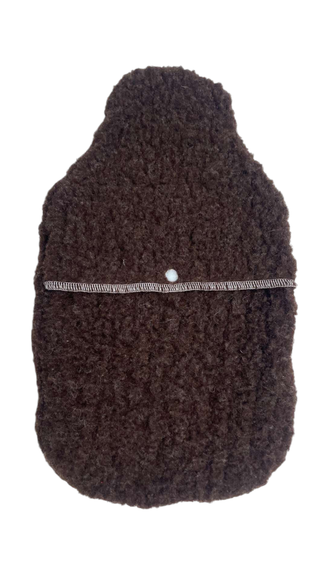 hosuse bouillotte laine mouton marron chocolat
